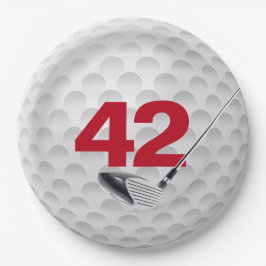 Plato De Papel 42.º diseño de la pelota de golf
