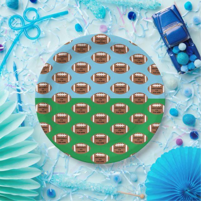 Plato De Papel 4.º cumpleaños del fútbol (Fiesta)