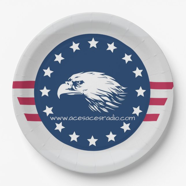 Plato De Papel 4.º de julio (Anverso)