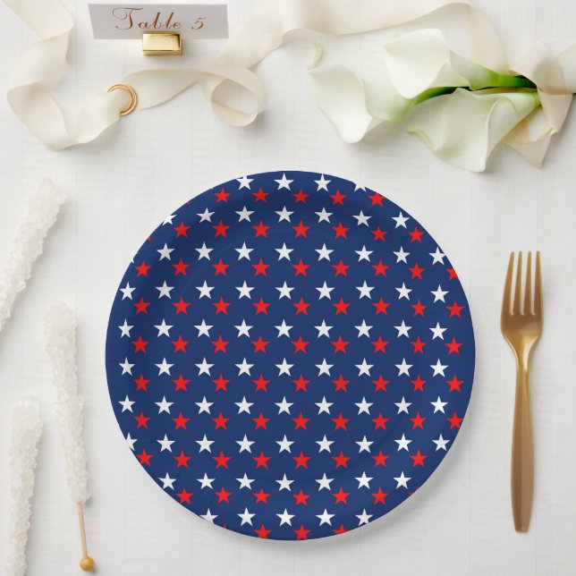 Plato De Papel 4 de Julio (Boda)