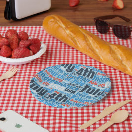 Plato De Papel 4 de julio