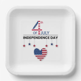 Plato De Papel 4 de julio Día de la Independencia