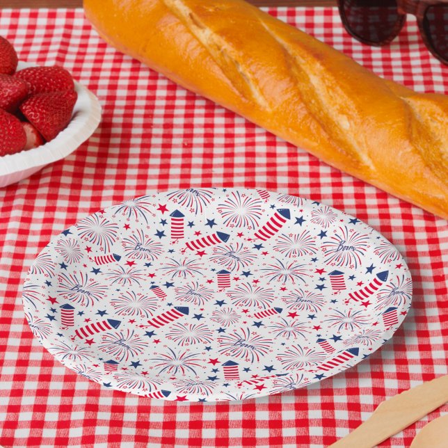Plato De Papel 4 de julio Día de la Independencia, celebración de (Subido por el creador)