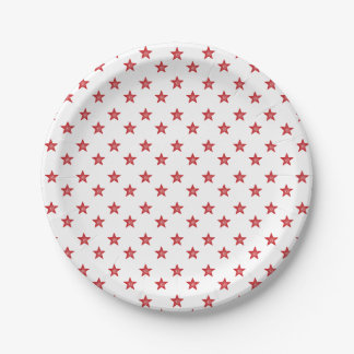 Plato De Papel 4 De Julio Estrellas Placas De Papel Rojo Fiesta B