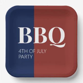 Plato De Papel 4 de julio Fiesta de barbacoa