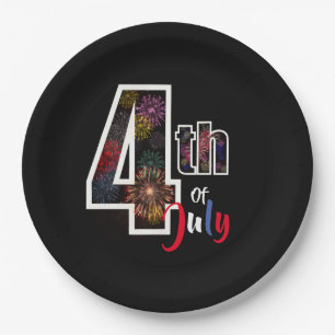 Plato De Papel 4 de julio, fuegos artificiales