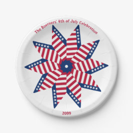 Plato De Papel 4 de julio Placas de papel Patriotic Fun Fiesta