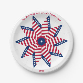 Plato De Papel 4 de julio Placas de papel Patriotic Fun Fiesta
