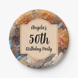 Plato De Papel 50.ª fiesta de cumpleaños