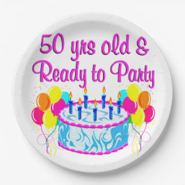 PLATO DE PAPEL 50.ª FIESTA DIVA