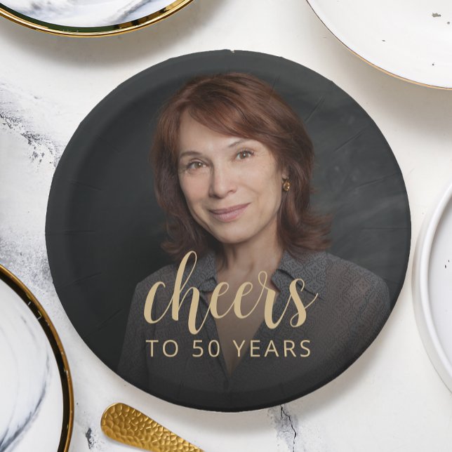 Plato De Papel 50.ª Fotomontaje De Fiesta De Cumpleaños (Subido por el creador)