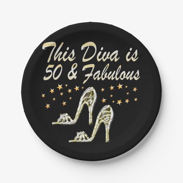 PLATO DE PAPEL 50.ª REINA DE ZAPATILLO DE PLATA (Anverso)