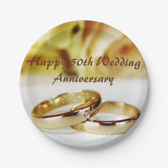 Plato De Papel 50.º Aniversario Boda (Anverso)