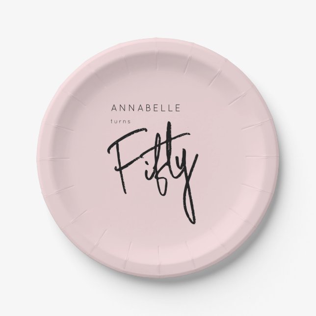 Plato De Papel 50.º cincuenta y cincuenta años (Anverso)