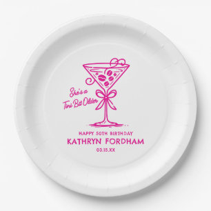 Plato De Papel 50.º Personalizado de cumpleaños Placa de papel Es
