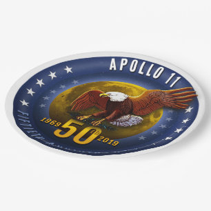 Plato De Papel 50.a luna Eagle de Starfield del aniversario de