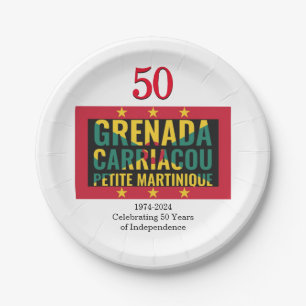 Plato De Papel 50 Aniversario de la Independencia de GRANADIA 202
