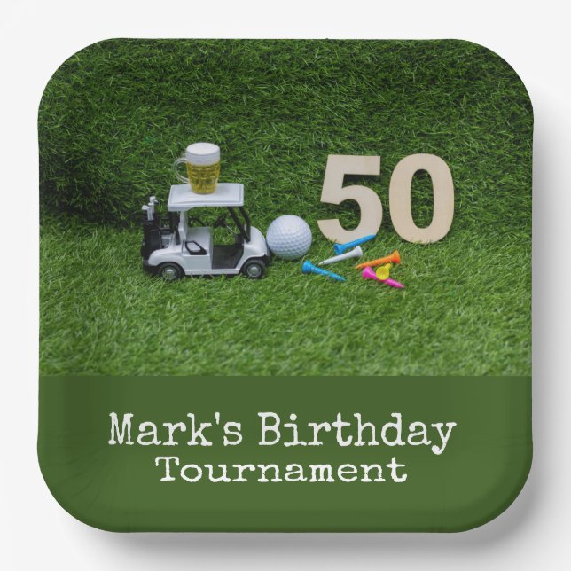 Plato De Papel 50 Aniversario del Golf (Anverso)