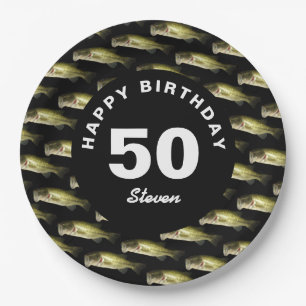 Plato De Papel 50 años de pesca personalizada