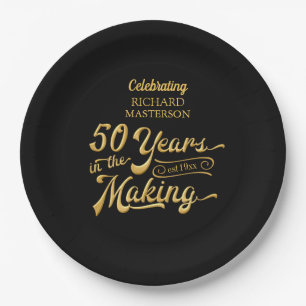 Plato De Papel 50 cumpleaños   50 AÑOS DE REALIZACIÓN