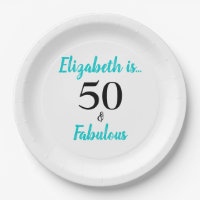 50 y fabulosa fiesta de cumpleaños turquesa