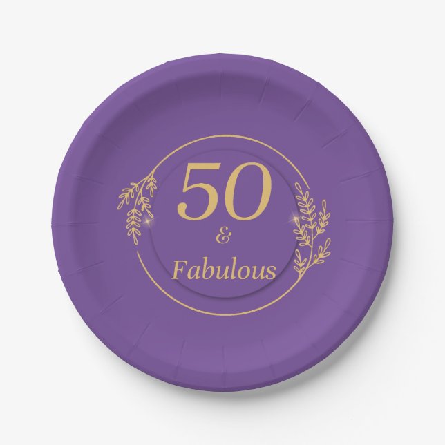 Plato De Papel 50 y fabuloso (Anverso)