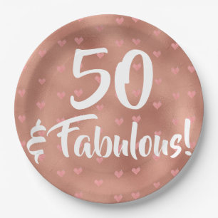 Plato De Papel 50 y fabuloso cumpleaños