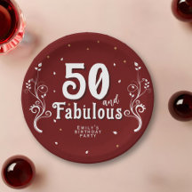 50 y fabuloso Foliage Red 50 cumpleaños