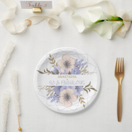 Plato De Papel 50 y fabuloso Personalizado de Rosas silvestres de