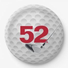 Plato De Papel 52.º diseño de la pelota de golf