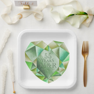 Plato De Papel 55º aniversario del Boda del Corazón de las Arenas