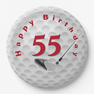 Plato De Papel 55.ª Placa de papel de diseño de bolas de golf de 