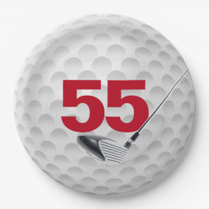 Plato De Papel 55.ª Placa de papel de diseño de bolas de golf de 