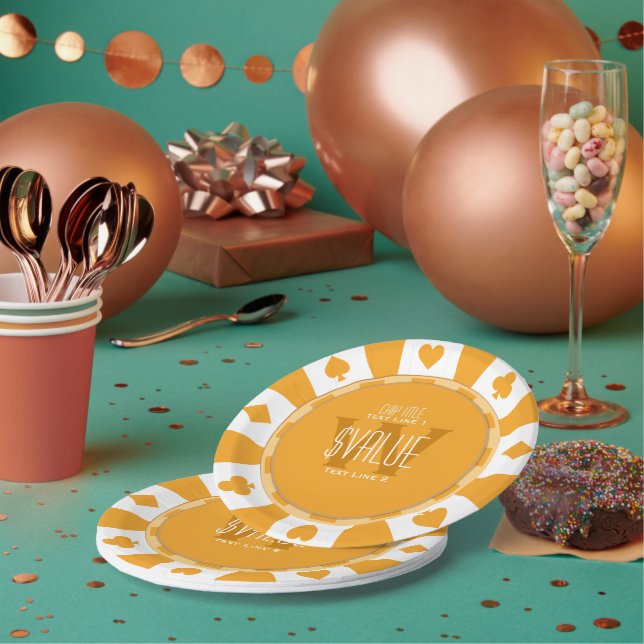 Plato De Papel 5 maneras de personalizar tu chip de póquer clásic (Multi)