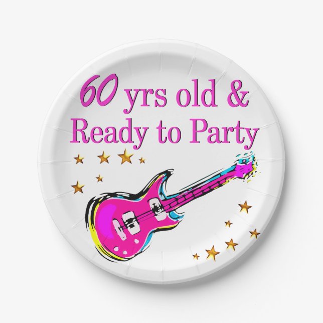 PLATO DE PAPEL 60.ª ESTRELLA ROCA (Anverso)