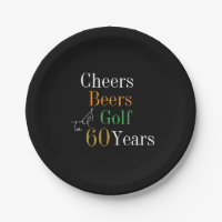60 Años de Golf Saludos Cerveza Fiesta de Oro Negr