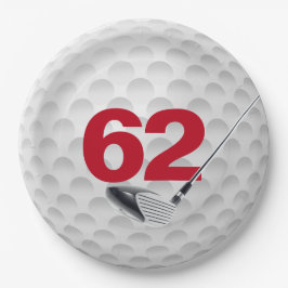Plato De Papel 62.º diseño de la pelota de golf