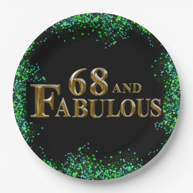 Plato De Papel 68 cumpleaños (Anverso)