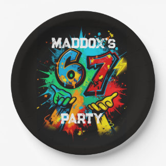 Plato De Papel 6-7 Birthday Party Paper Plates Six Seven Decor