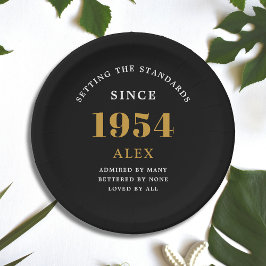 Plato De Papel 70.º Nombramiento de cumpleaños 1954 Moda elegante