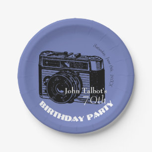 Plato De Papel 70.a placa de papel de la fiesta de cumpleaños de