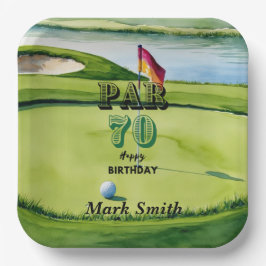 Plato De Papel 70 Aniversario del Golf