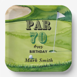 Plato De Papel 70 Aniversario del Golf