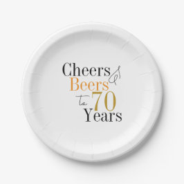 Plato De Papel 70th Birthday Cheers and Beers Party