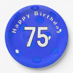 Plato De Papel 75.º Baloncesto Azul