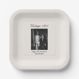 Plato De Papel 75th Anniversary Party Supplies Wedding Photo