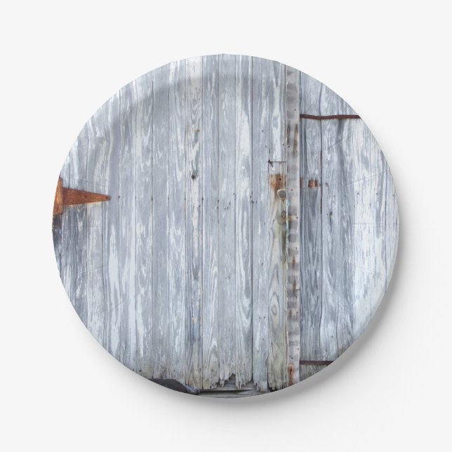 Plato De Papel 7" Placa redonda de papel Lámina de madera de lava (Anverso)