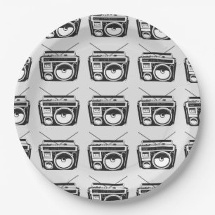 Plato De Papel 80s Boombox