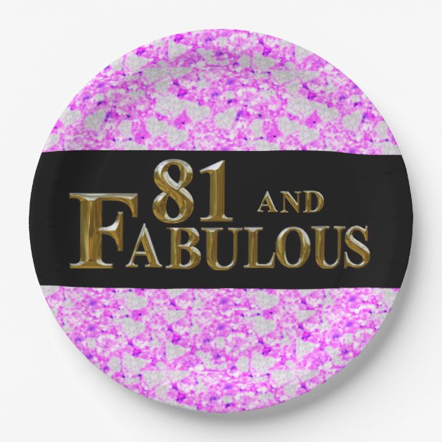 Plato De Papel 81 cumpleaños (Anverso)