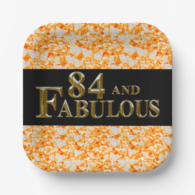 Plato De Papel 84 cumpleaños (Anverso)